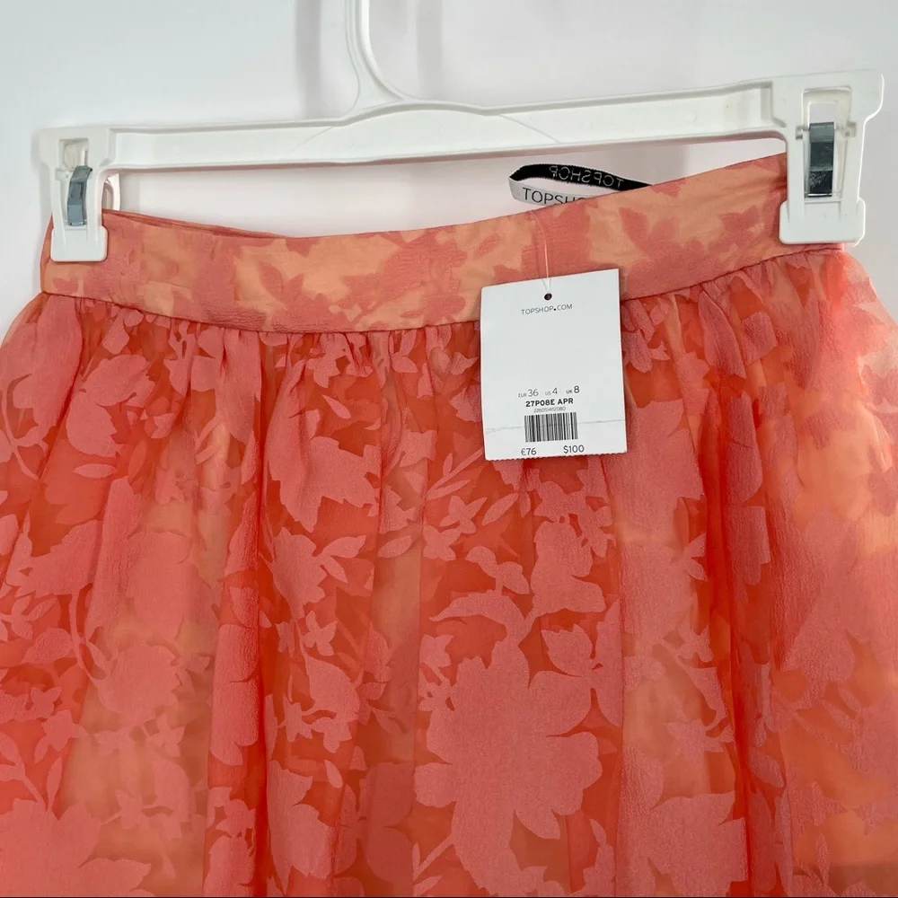 Topshop Peach Skirt 4